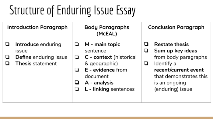 What is a enduring issue