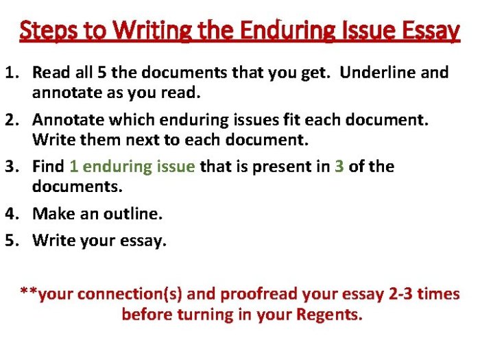 What is a enduring issue