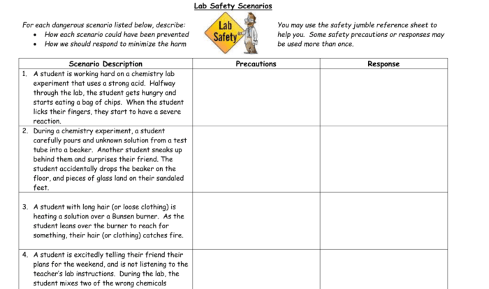 Lab safety worksheet answer key pdf