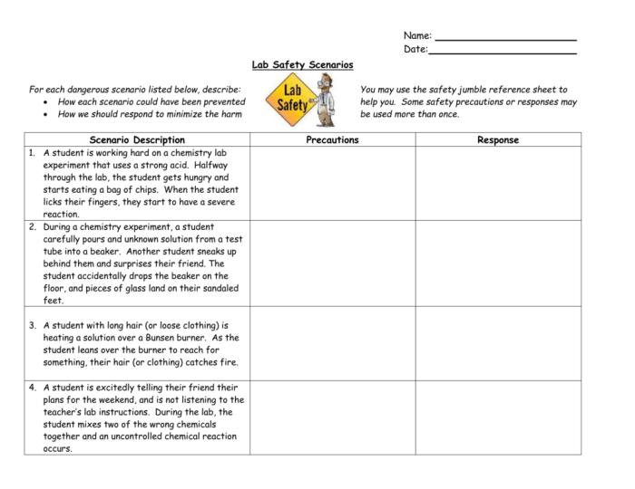 Lab safety worksheet answer key pdf