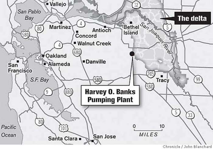 Pumping banks plant delta restart limited california state water harvey chronicle graphic